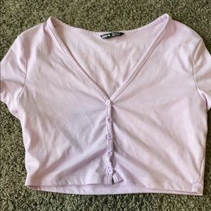 Purple shein cropped top